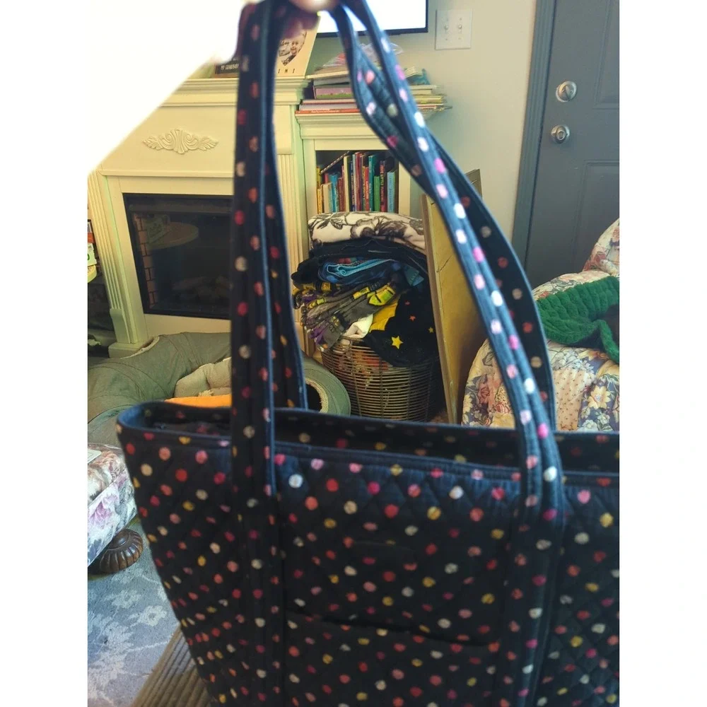 Vera Bradley Havana Dots Large Tote Bag And Wallet EUC Shoulder Bag